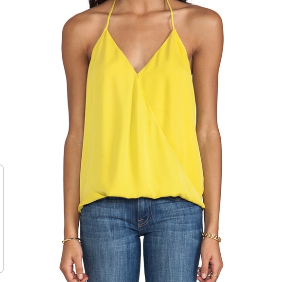 Parker Tops - Parker Kae Silk Halter Top Mimosa, Size S